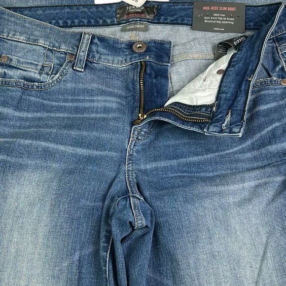 Torrid New Women’s 10 Tall Mid-Rise Slim Boot Vintage Stretch Jean - Picture 5 of 10